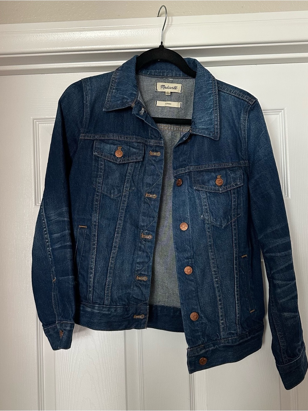 Madewell Dark Blue Denim Jacket - Classic Women's Trucker